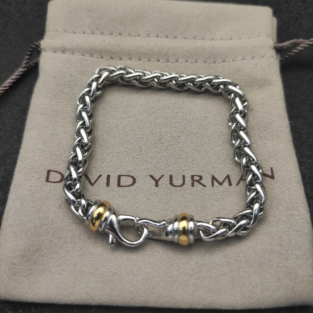 David Yurman 6mm Two-tone Hook Bracelet
